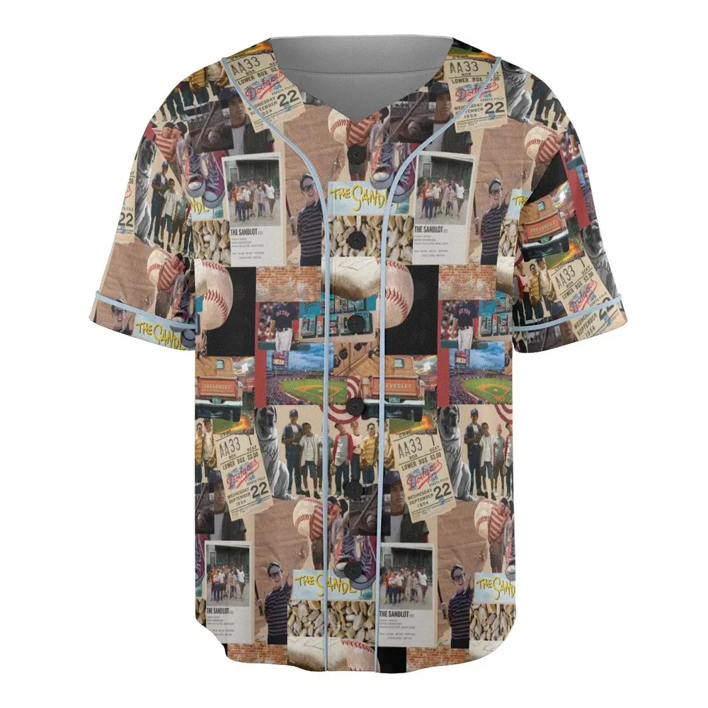 Memorable Baseball Movie Scenes Collage The Sandlot Unisex Baseball Jersey - 3