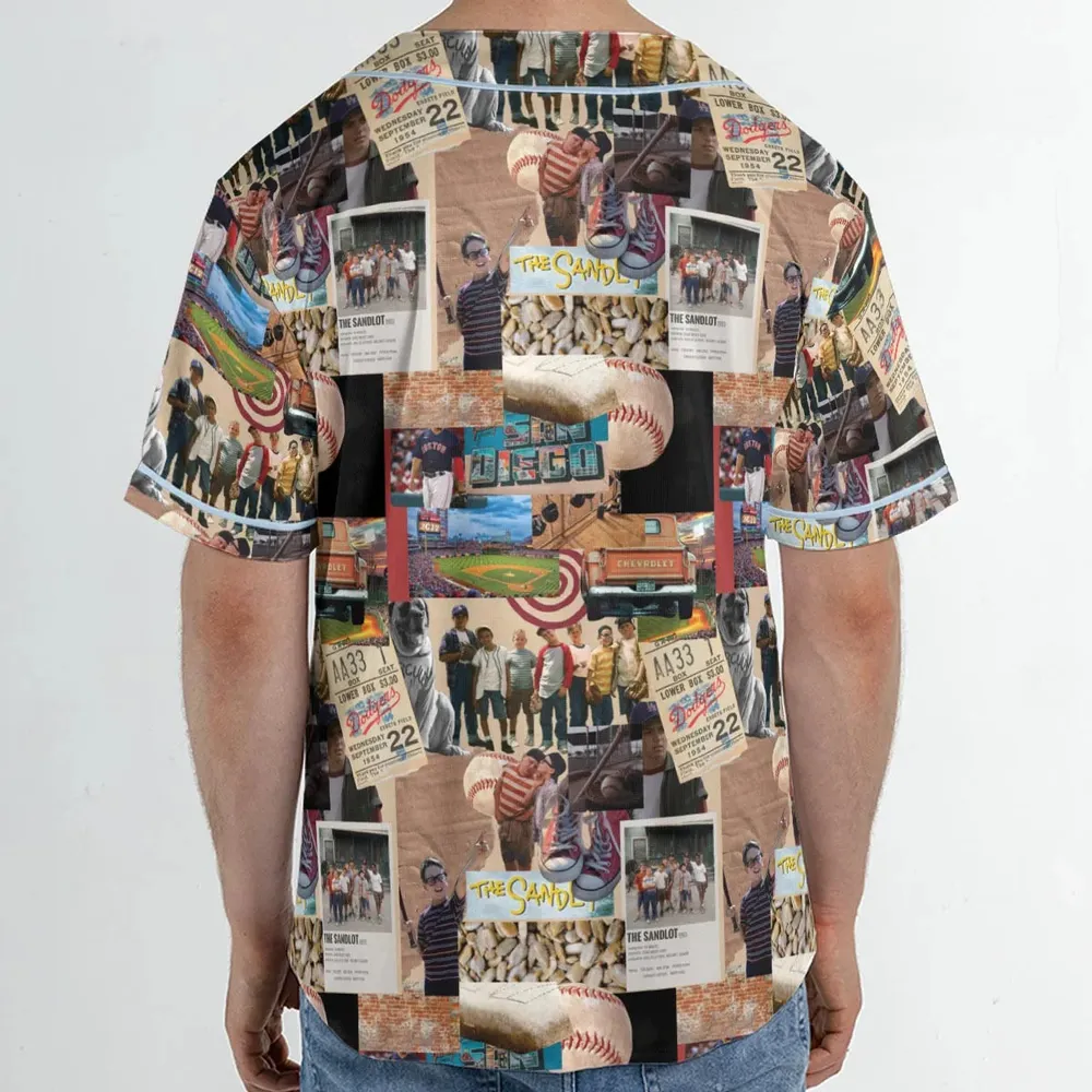 Memorable Baseball Movie Scenes Collage The Sandlot Unisex Baseball Jersey - 2