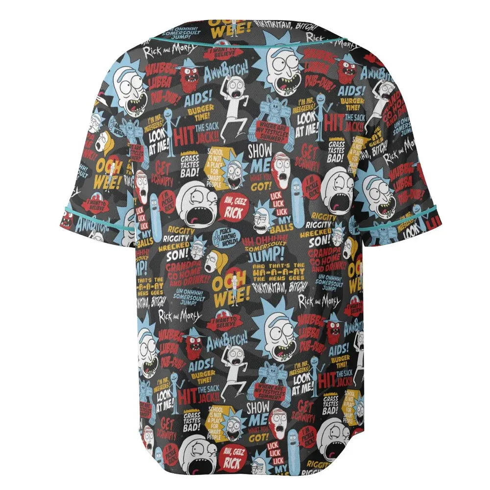 Ooh Wee! Rick and Morty Unisex Baseball Jersey - 4