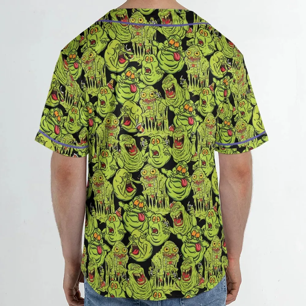 Funny Slimer Ghostbusters Unisex Baseball Jersey - 2