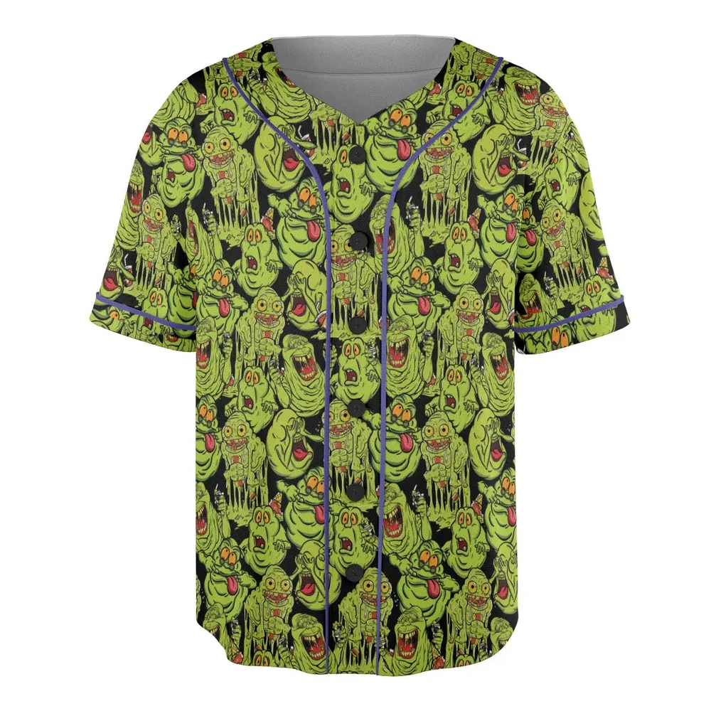 Funny Slimer Ghostbusters Unisex Baseball Jersey - 3