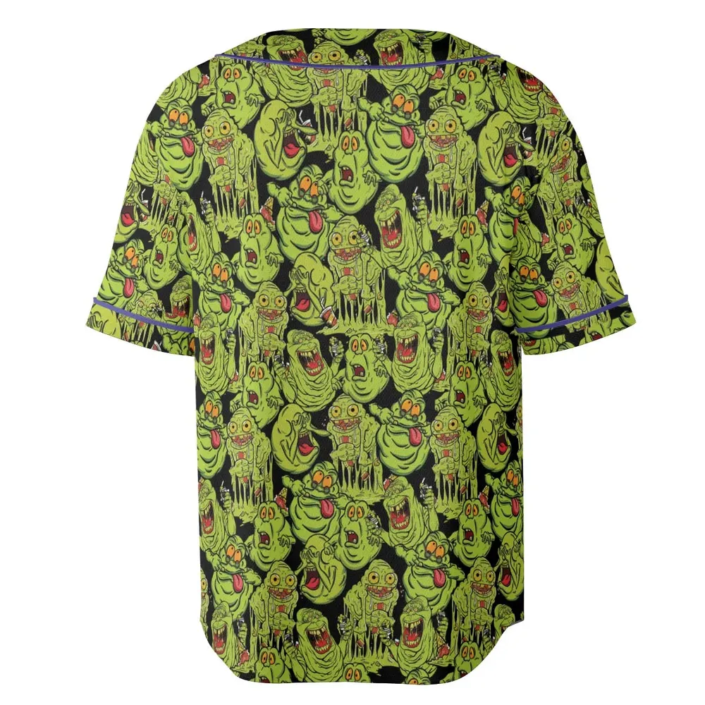 Funny Slimer Ghostbusters Unisex Baseball Jersey - 4