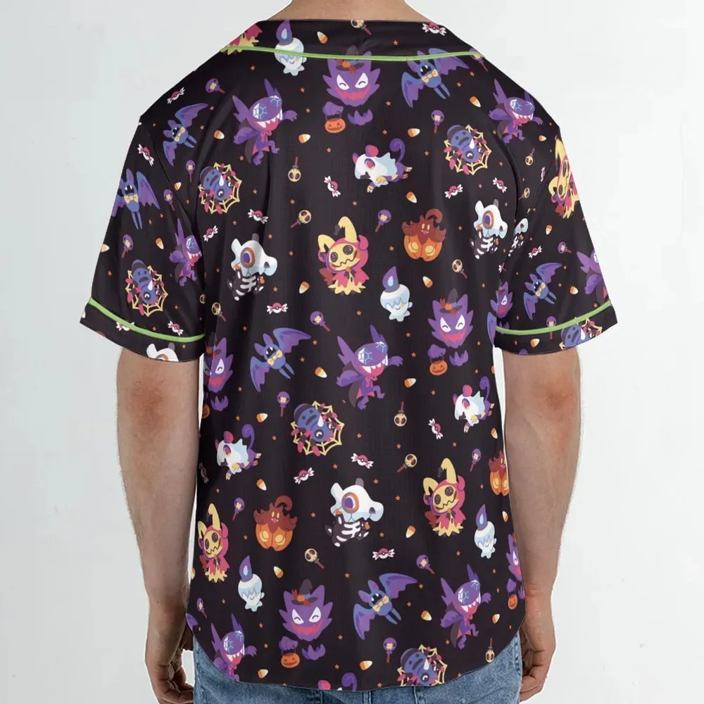 Trick or Treat Poke'ween Pokemon Unisex Baseball Jersey - 2