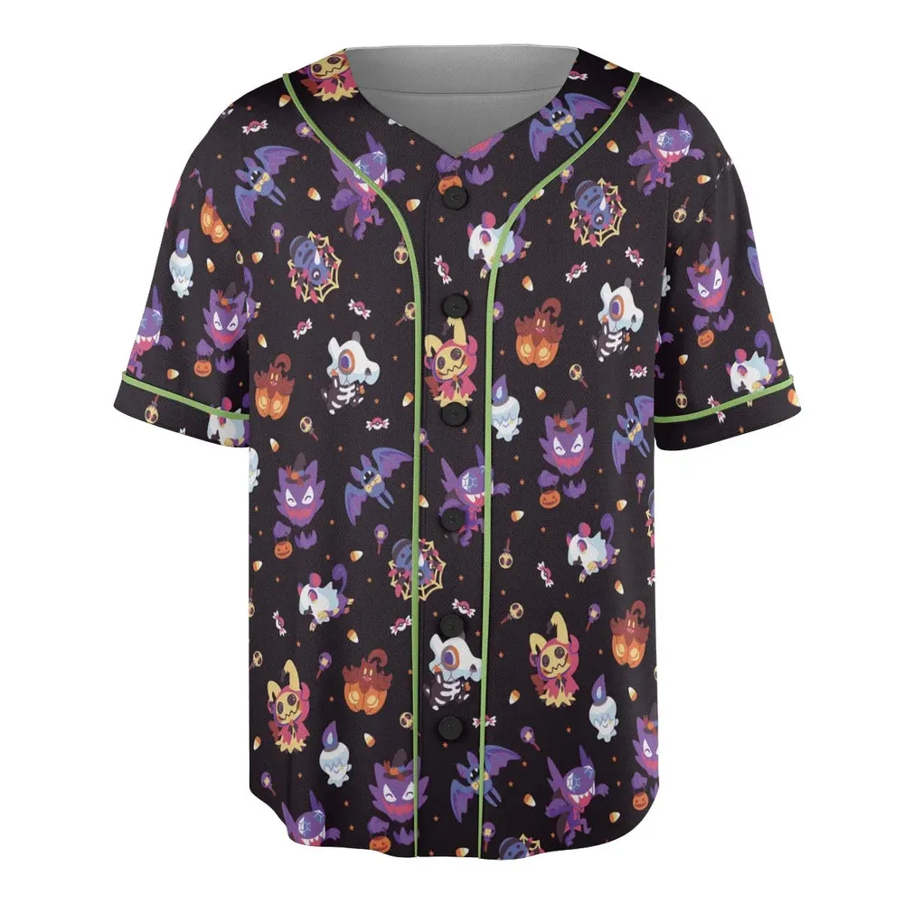 Trick or Treat Poke'ween Pokemon Unisex Baseball Jersey - 3