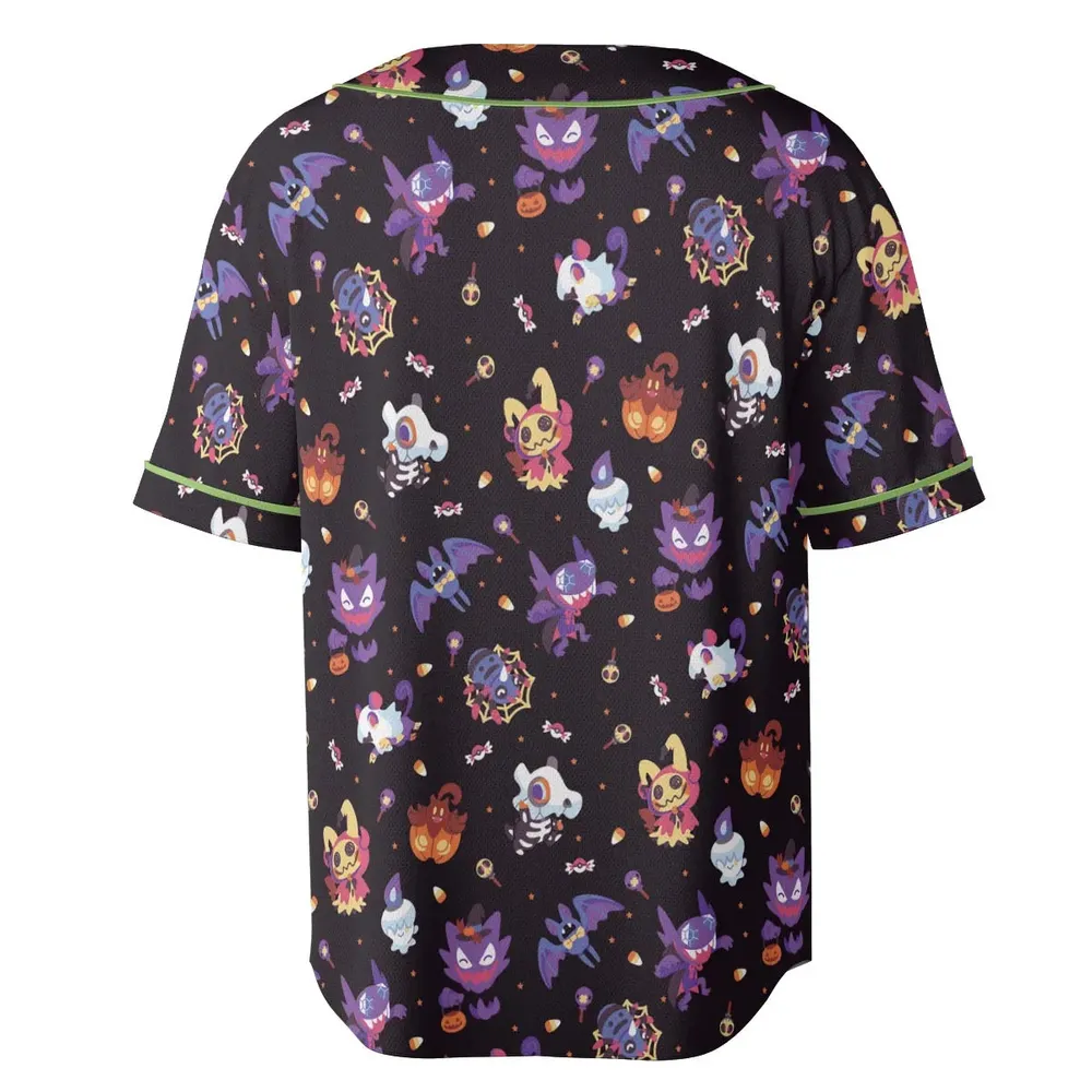 Trick or Treat Poke'ween Pokemon Unisex Baseball Jersey - 4