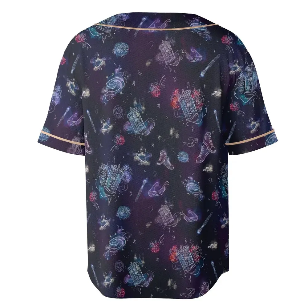 Tardis Doctor Who Seamless Unisex Baseball Jersey - 4