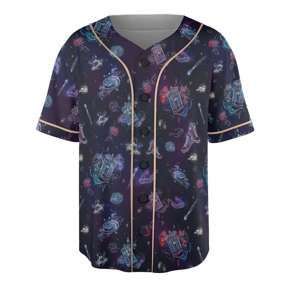 Tardis Doctor Who Seamless Unisex Baseball Jersey - 3
