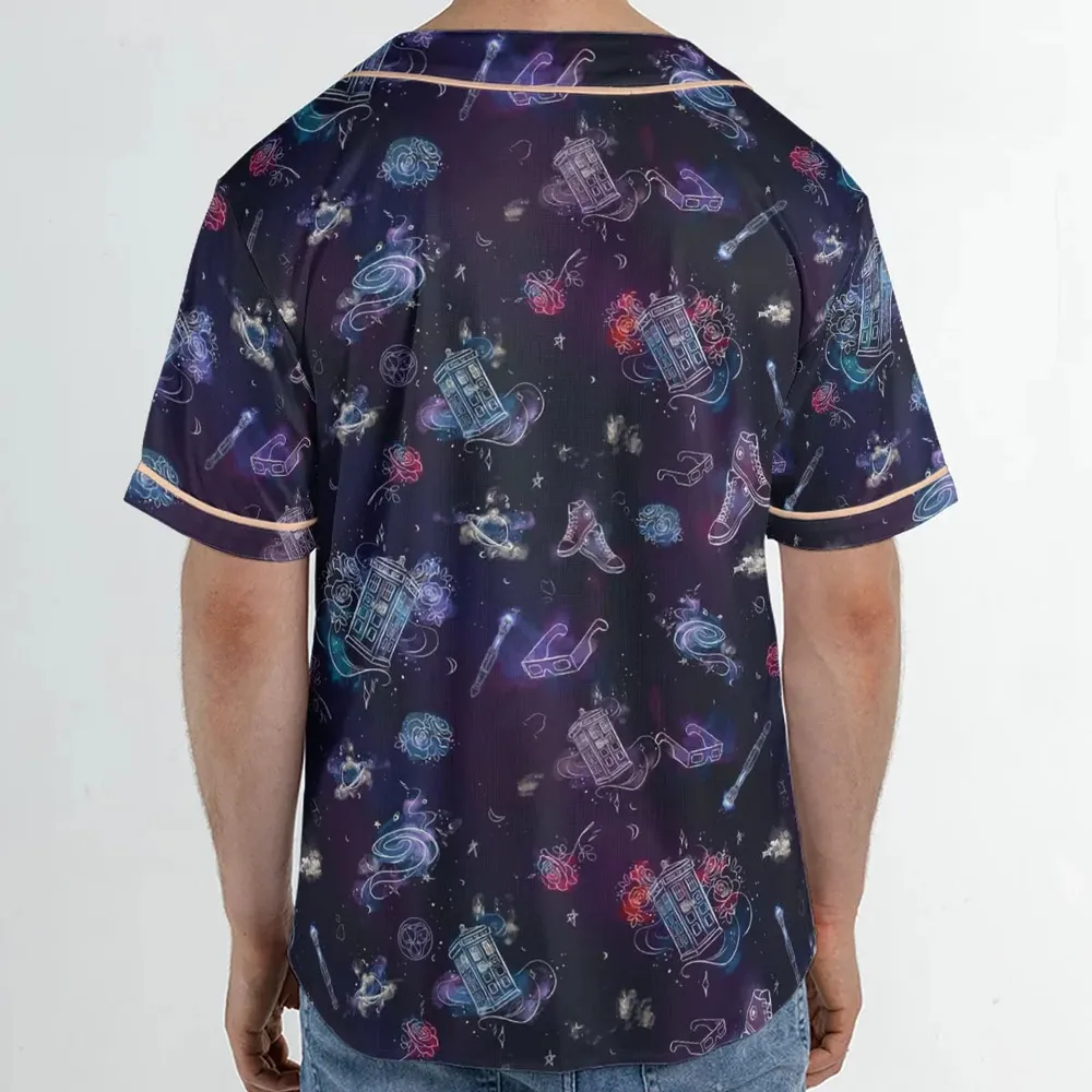 Tardis Doctor Who Seamless Unisex Baseball Jersey - 2