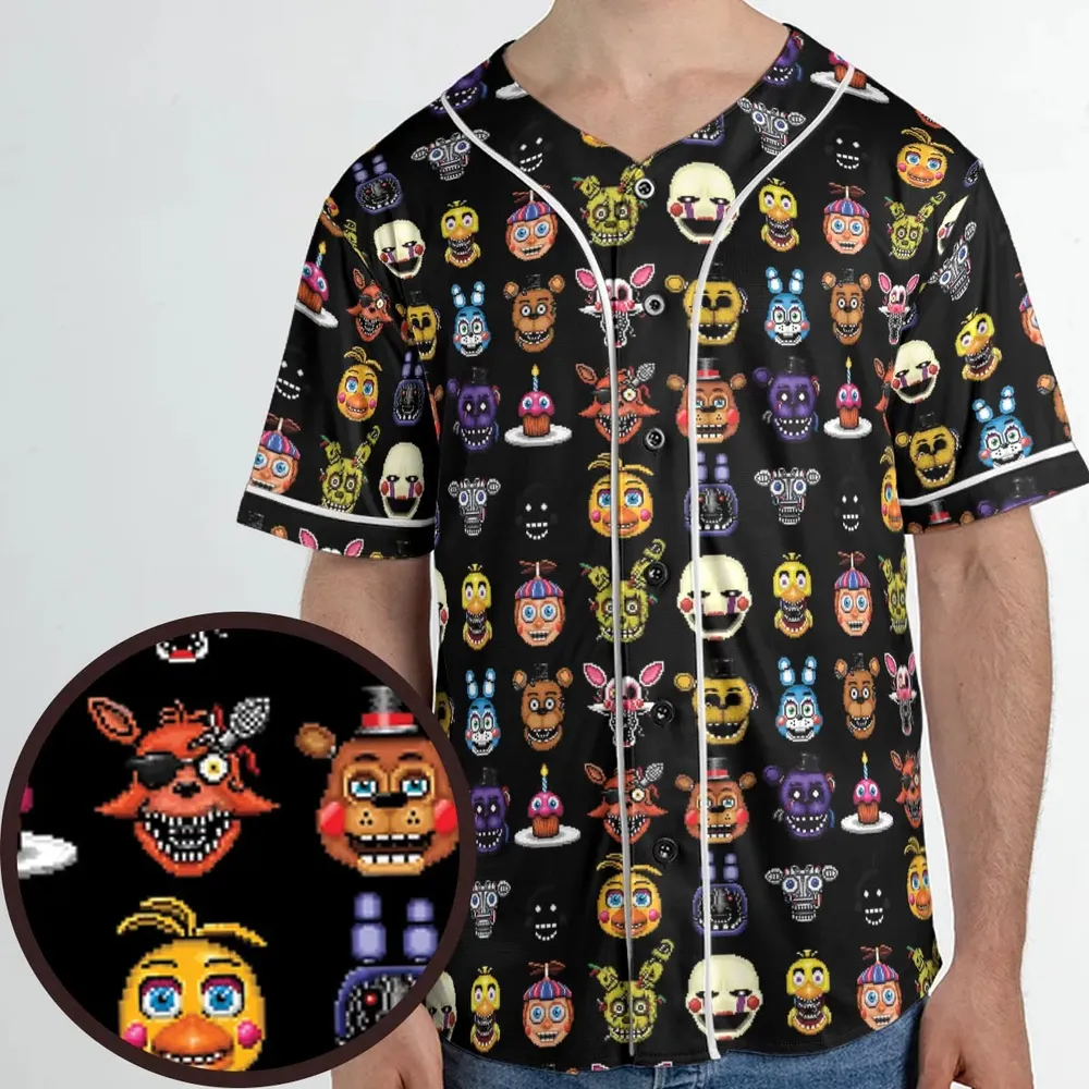 Five Nights At Freddys World Unisex Baseball Jersey - 1