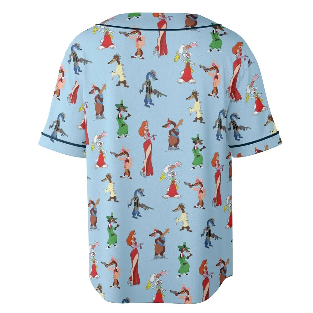 Roger Rabbit Jessica Rabbit The Weasels Who Framed Roger Rabbit Unisex Baseball Jersey - 4