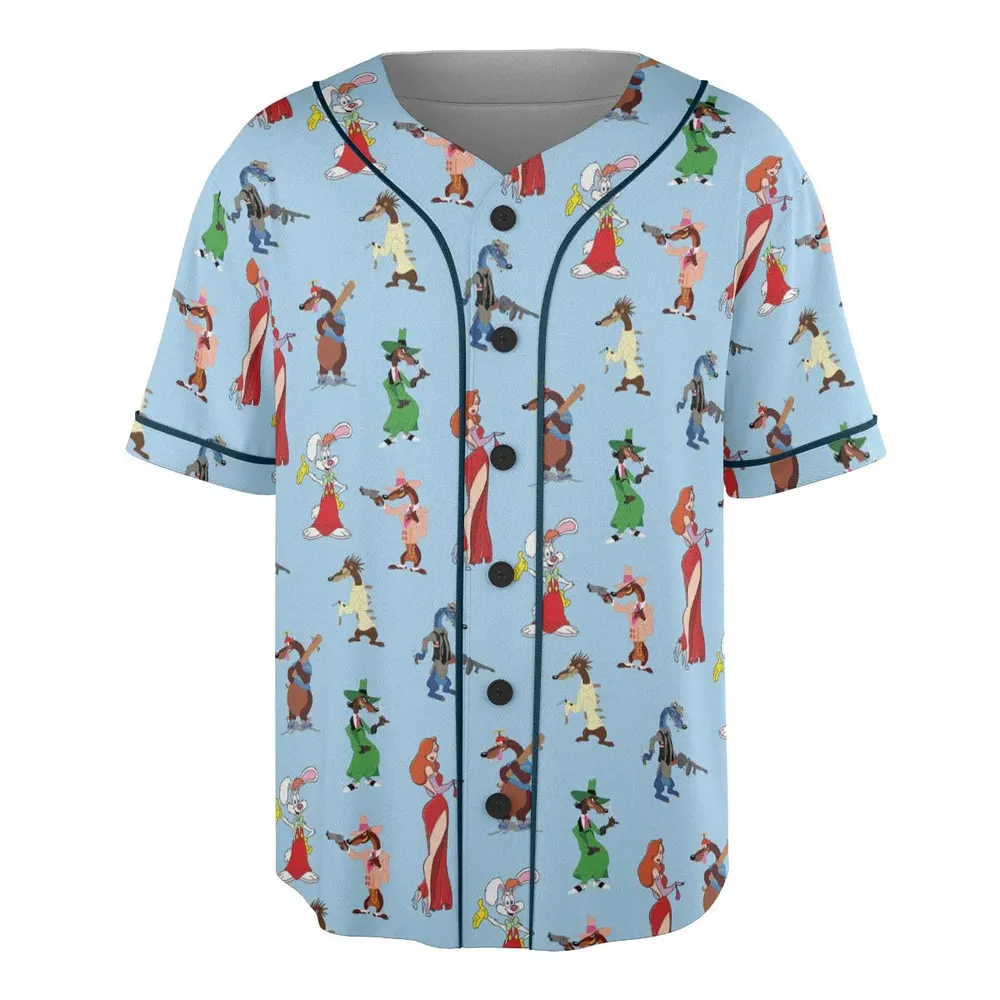 Roger Rabbit Jessica Rabbit The Weasels Who Framed Roger Rabbit Unisex Baseball Jersey - 3