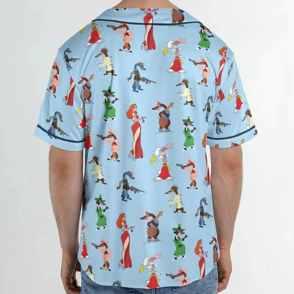 Roger Rabbit Jessica Rabbit The Weasels Who Framed Roger Rabbit Unisex Baseball Jersey - 2