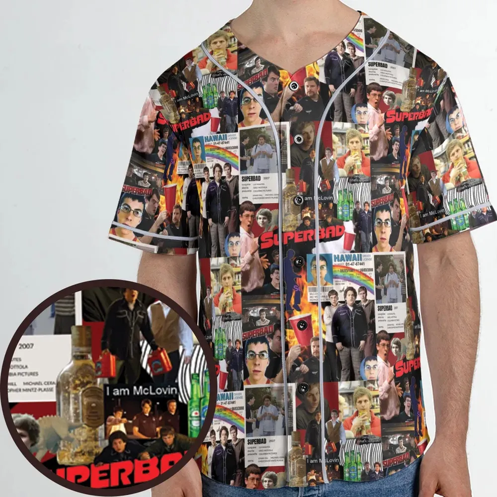 Seth Evan McLovin Superbad Unisex Baseball Jersey - 1