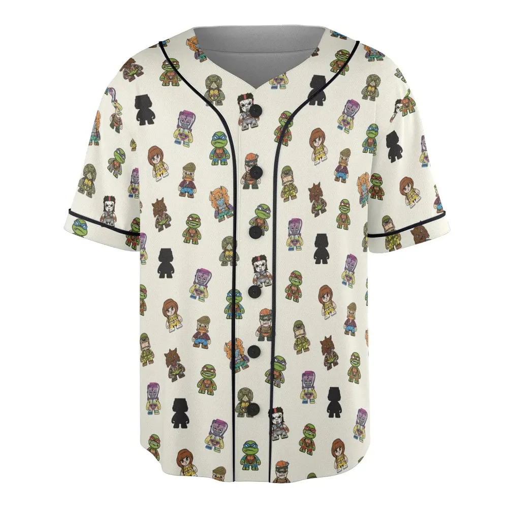 Teenage Mutant Ninja Turtles in Kidrobot style Unisex Baseball Jersey - 3