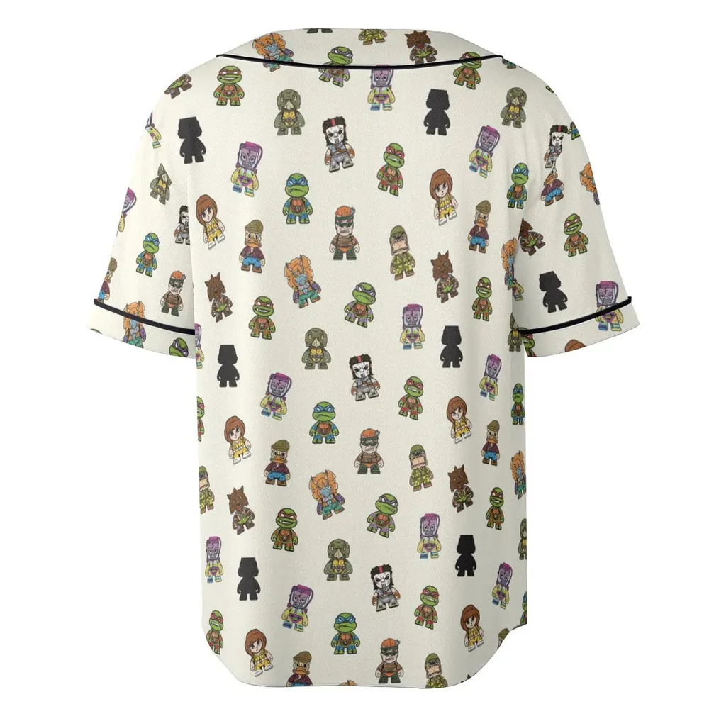 Teenage Mutant Ninja Turtles in Kidrobot style Unisex Baseball Jersey - 4
