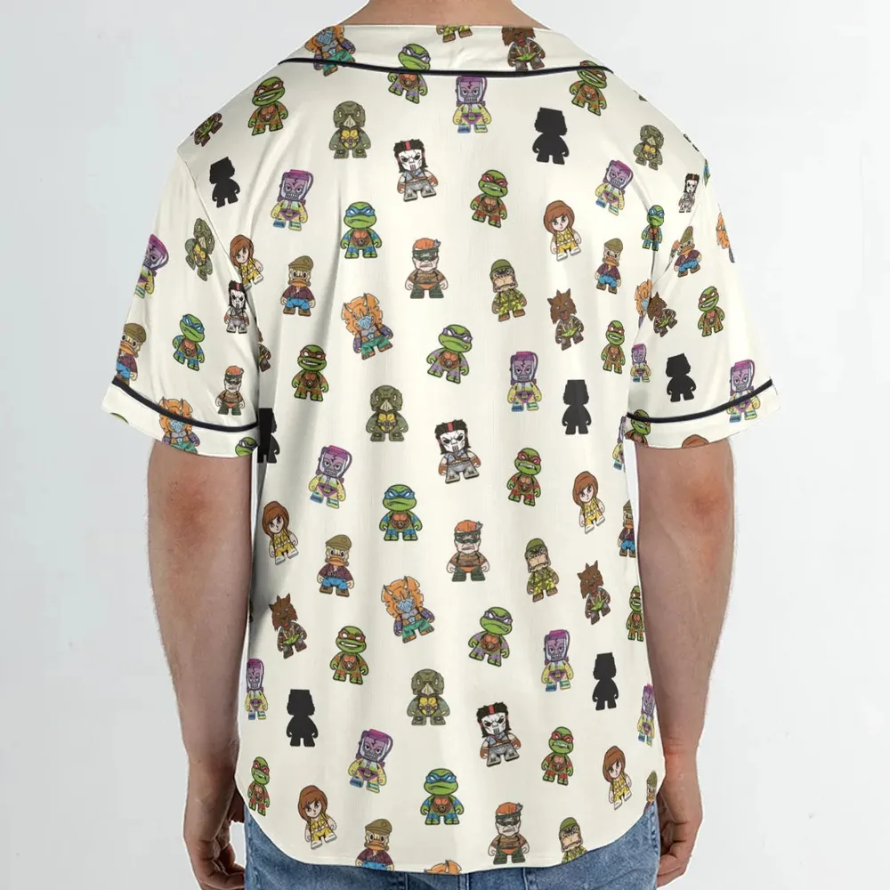 Teenage Mutant Ninja Turtles in Kidrobot style Unisex Baseball Jersey - 2