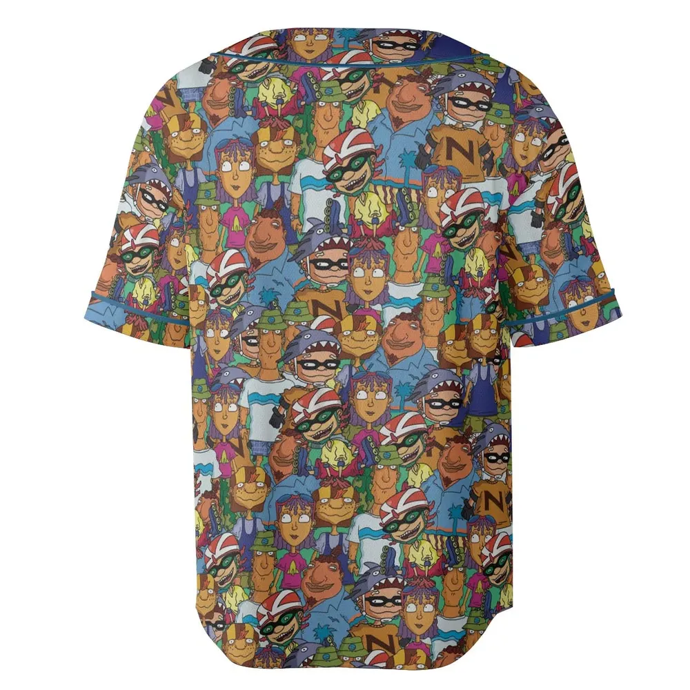 Rocket Power Characters Unisex Baseball Jersey - 4