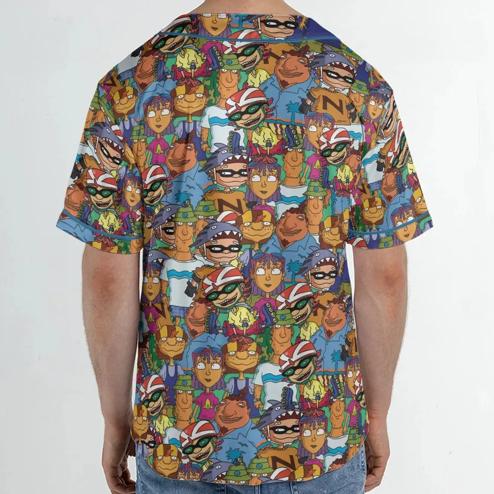 Rocket Power Characters Unisex Baseball Jersey - 2