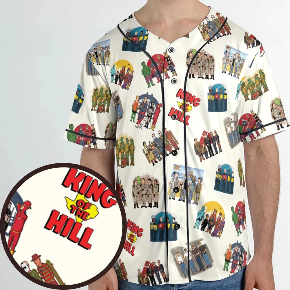Hank Hill's Friends King Of The Hill Parody Unisex Baseball Jersey - 1