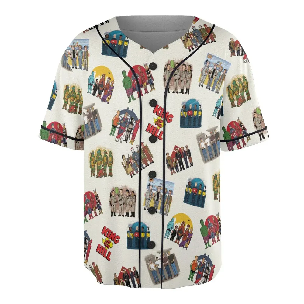 Hank Hill's Friends King Of The Hill Parody Unisex Baseball Jersey - 3