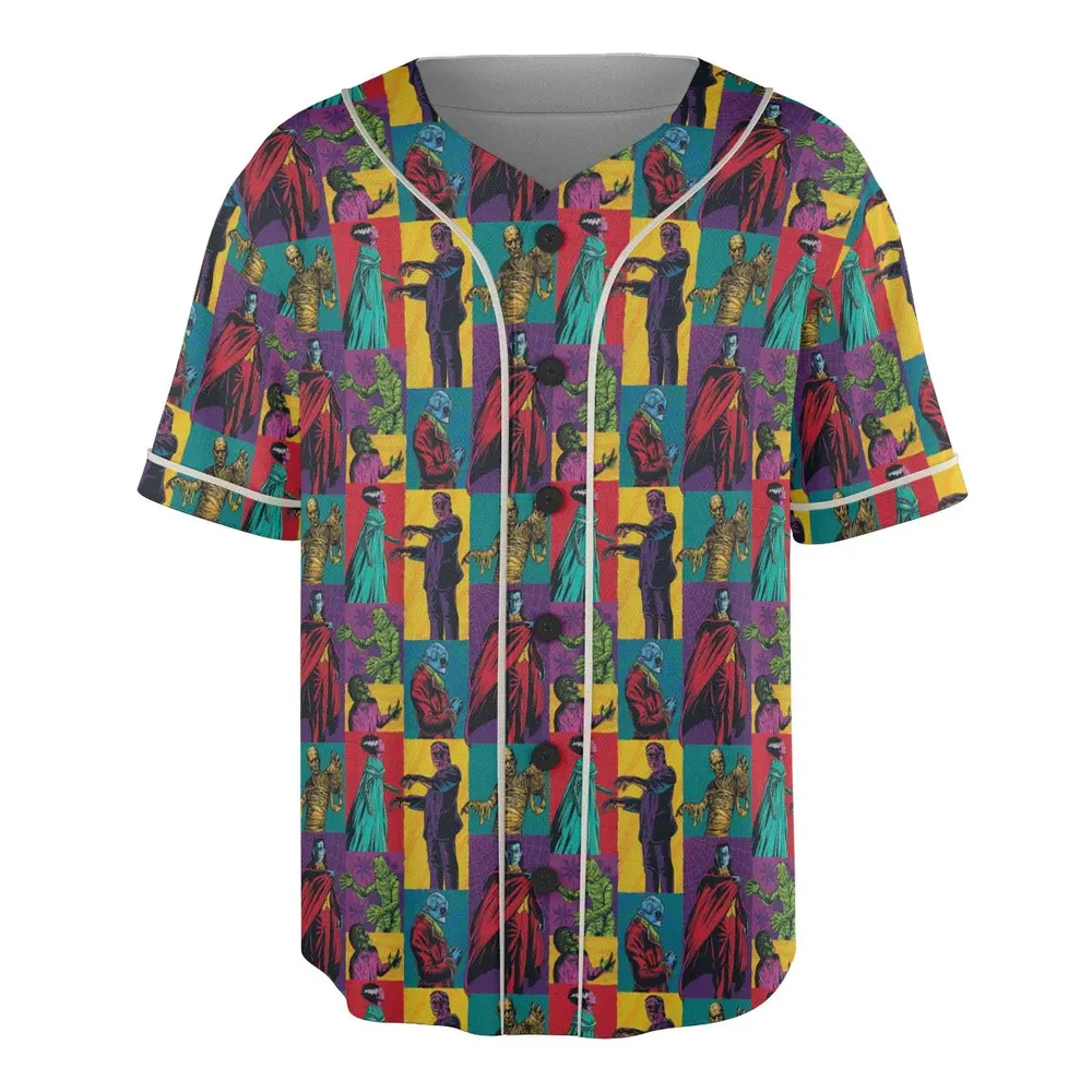 Monsterror Universal Classic Monsters Unisex Baseball Jersey - 3