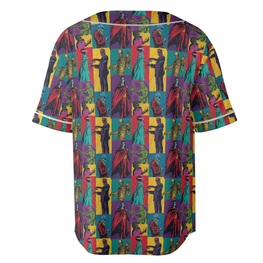 Monsterror Universal Classic Monsters Unisex Baseball Jersey - 4