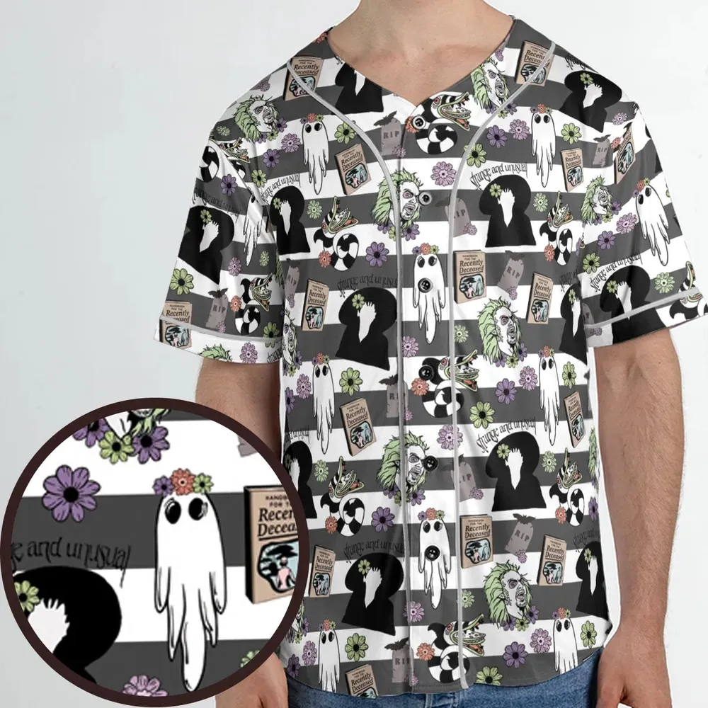 It's Showtime Halloween Beetlejuice Unisex Baseball Jersey - 1
