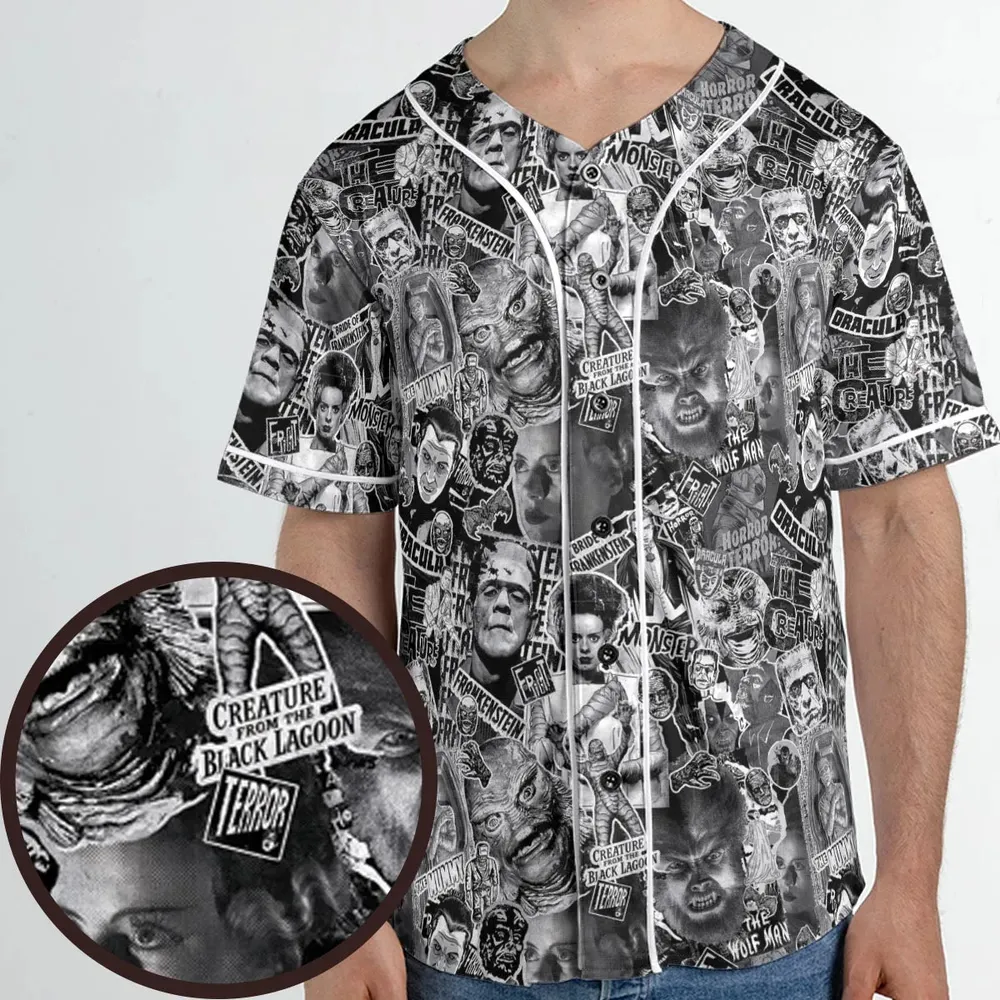 The Monsters Universal Classic Monsters Unisex Baseball Jersey - 1