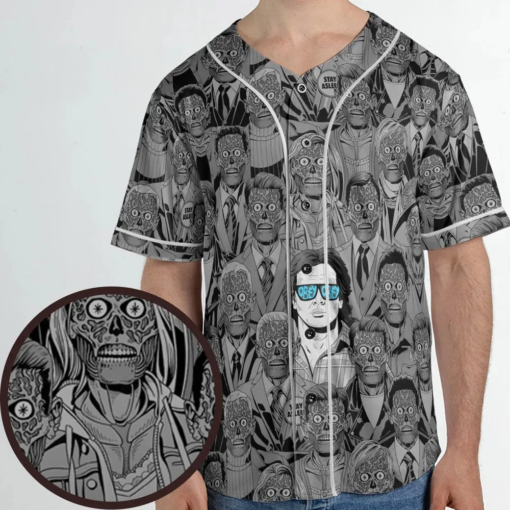 Obey Consume They Live Unisex Baseball Jersey - 1