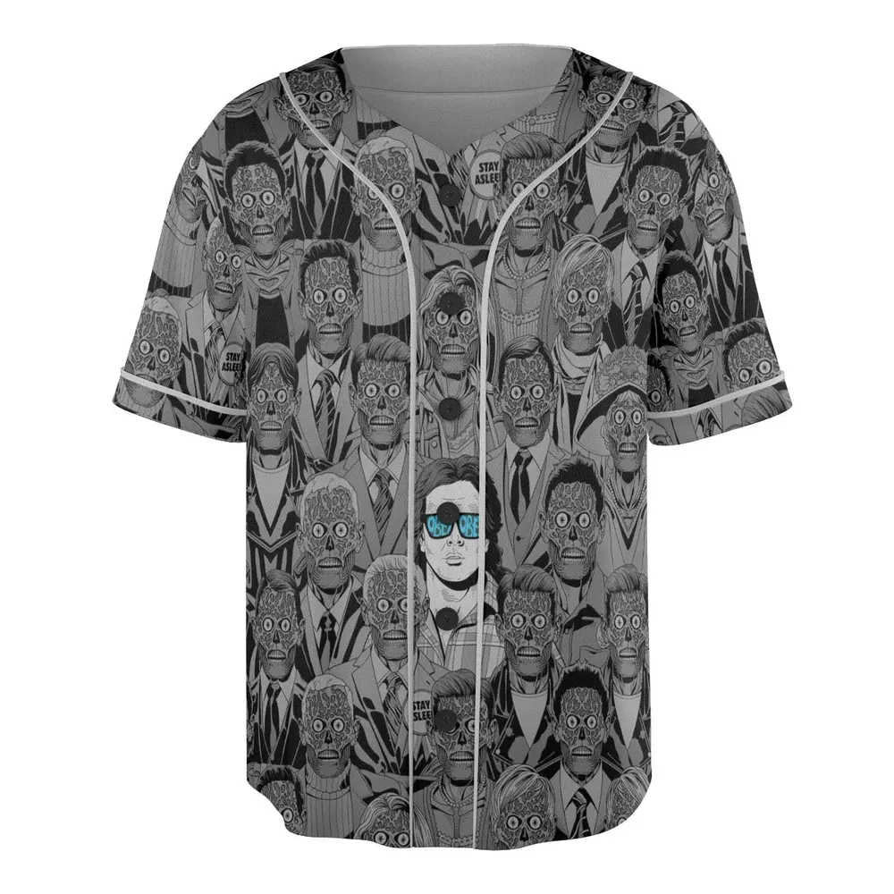 Obey Consume They Live Unisex Baseball Jersey - 3