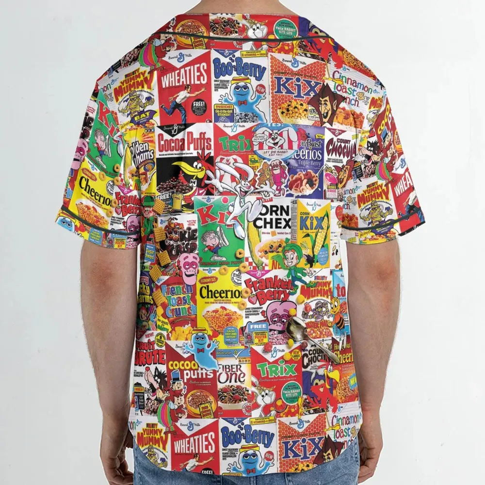 Popular Cereal Boxes Unisex Baseball Jersey - 2