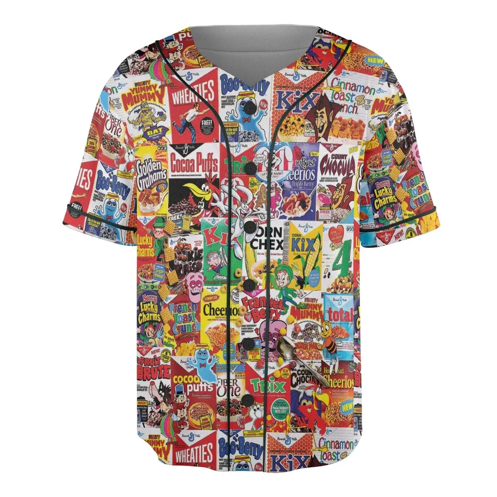 Popular Cereal Boxes Unisex Baseball Jersey - 3