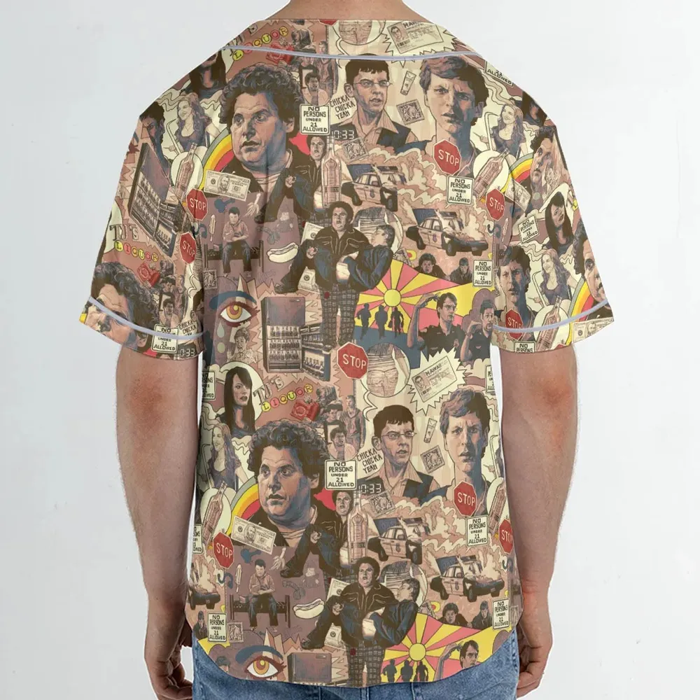 Retro Art Buddies Superbad Unisex Baseball Jersey - 2