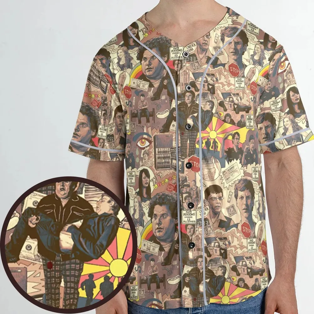 Retro Art Buddies Superbad Unisex Baseball Jersey - 1