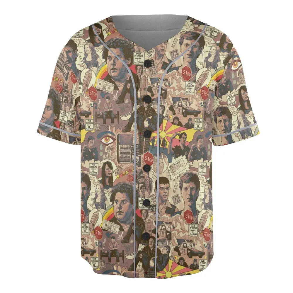 Retro Art Buddies Superbad Unisex Baseball Jersey - 3