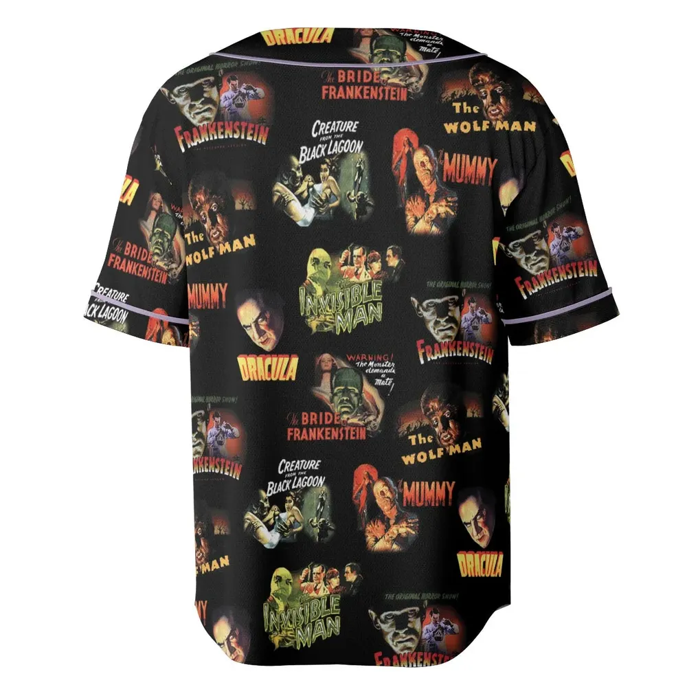 Teaming Monsters All Up Universal Monsters Unisex Baseball Jersey - 4
