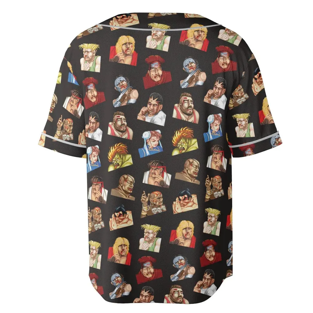 Street Fighter Continue Screen Short Unisex Baseball Jersey - 4