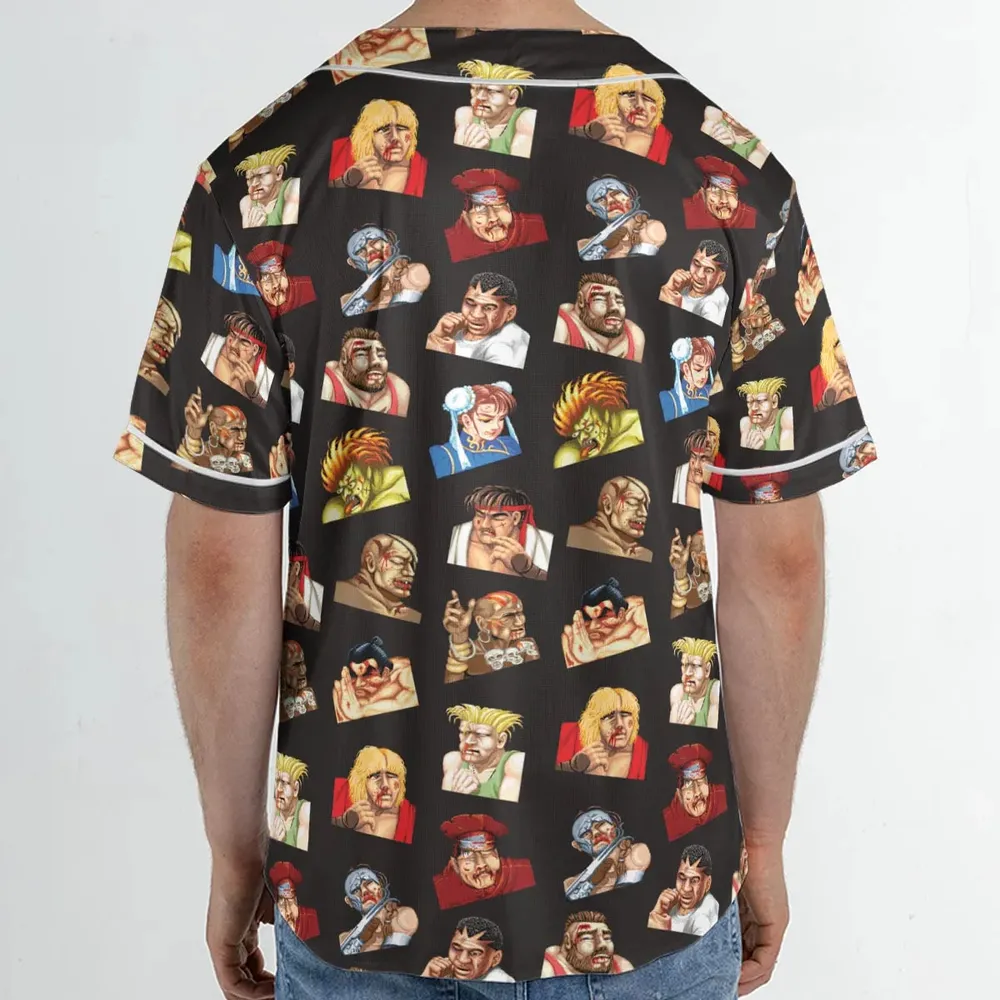 Street Fighter Continue Screen Short Unisex Baseball Jersey - 2