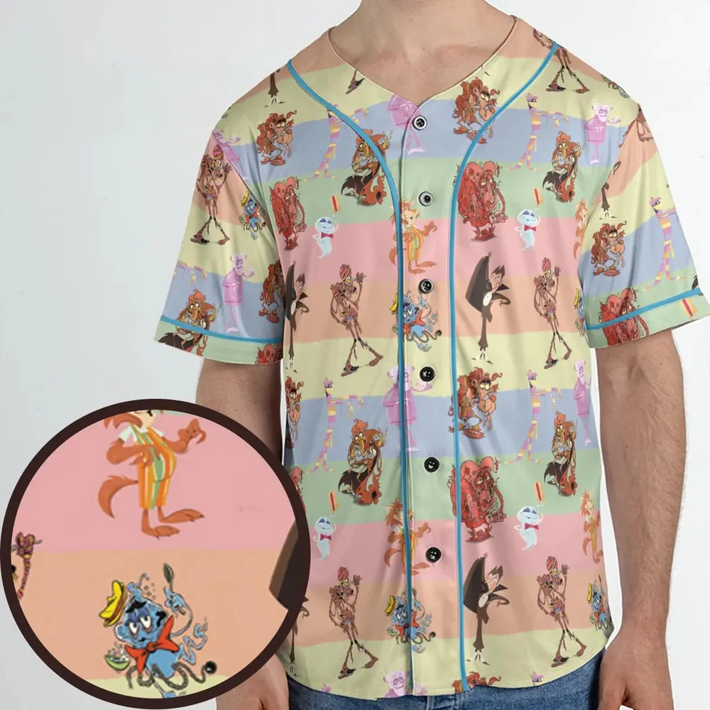 Spooky Monster Mash Cereal Monster Unisex Baseball Jersey - 1