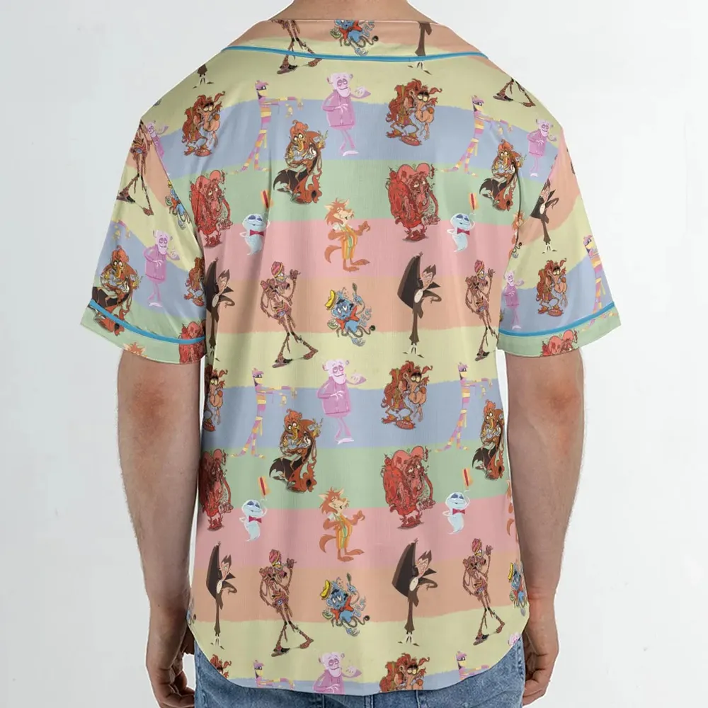 Spooky Monster Mash Cereal Monster Unisex Baseball Jersey - 2