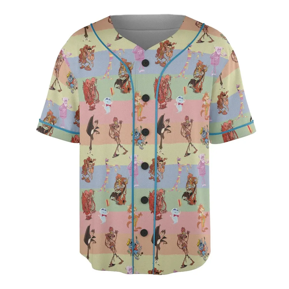 Spooky Monster Mash Cereal Monster Unisex Baseball Jersey - 3