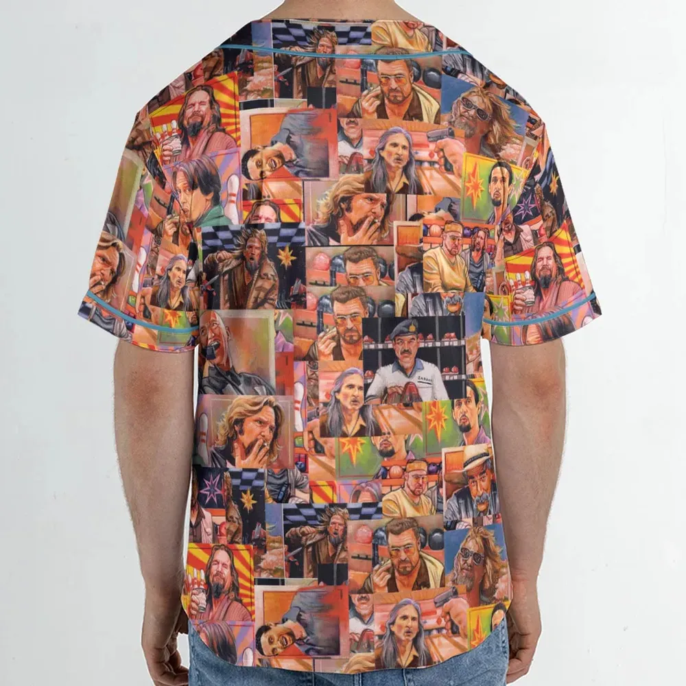 The Big Lebowski Painting Pattern Unisex Baseball Jersey - 2