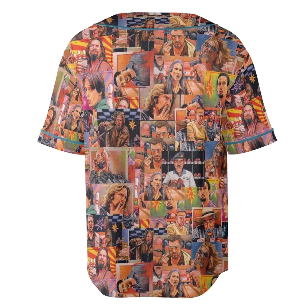 The Big Lebowski Painting Pattern Unisex Baseball Jersey - 4