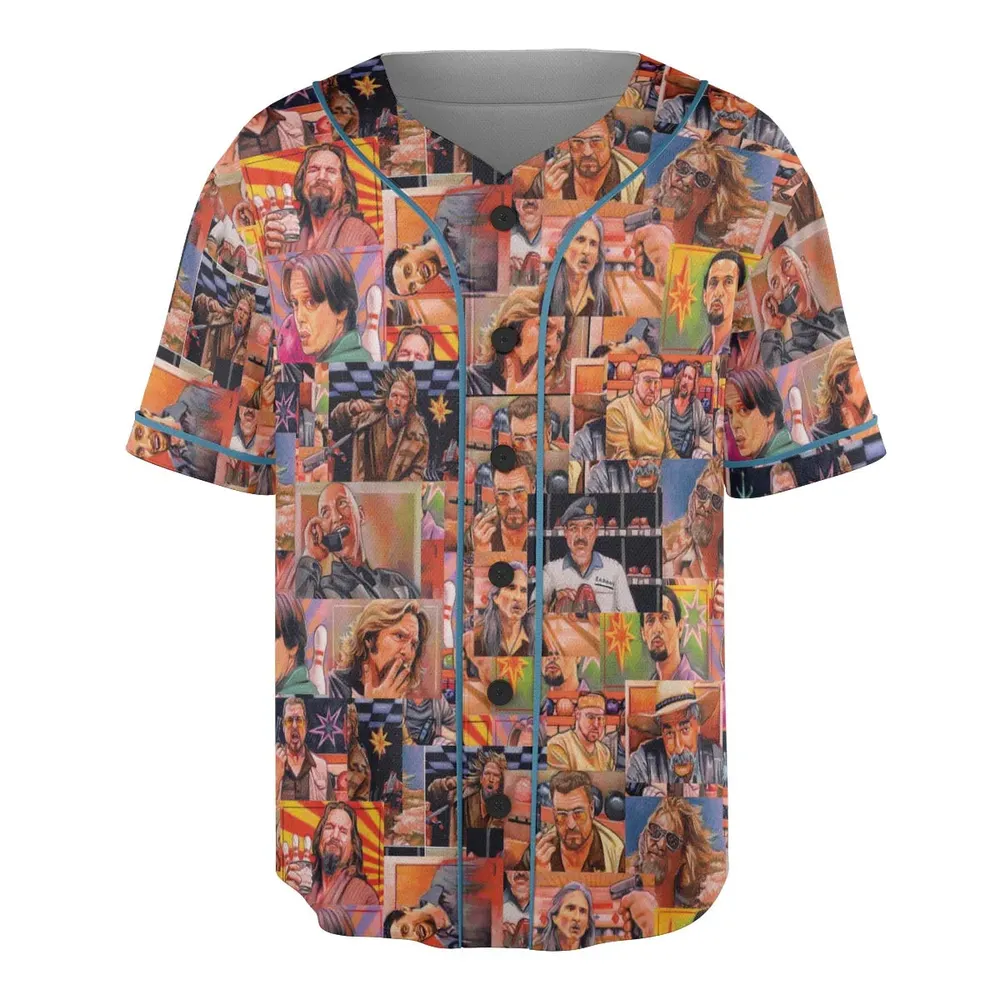 The Big Lebowski Painting Pattern Unisex Baseball Jersey - 3