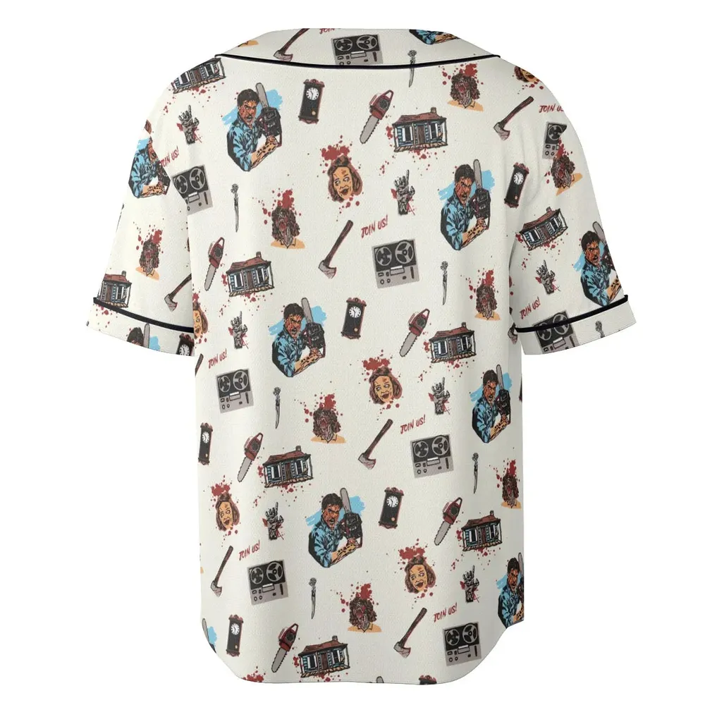 Supernatural Horror Evil Dead Halloween Unisex Baseball Jersey - 4