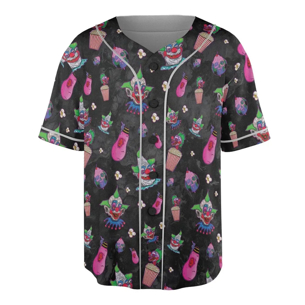 Space Horror Movie Killer Klowns Outer Unisex Baseball Jersey - 3