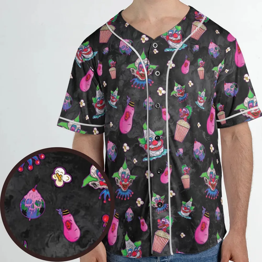 Space Horror Movie Killer Klowns Outer Unisex Baseball Jersey - 1