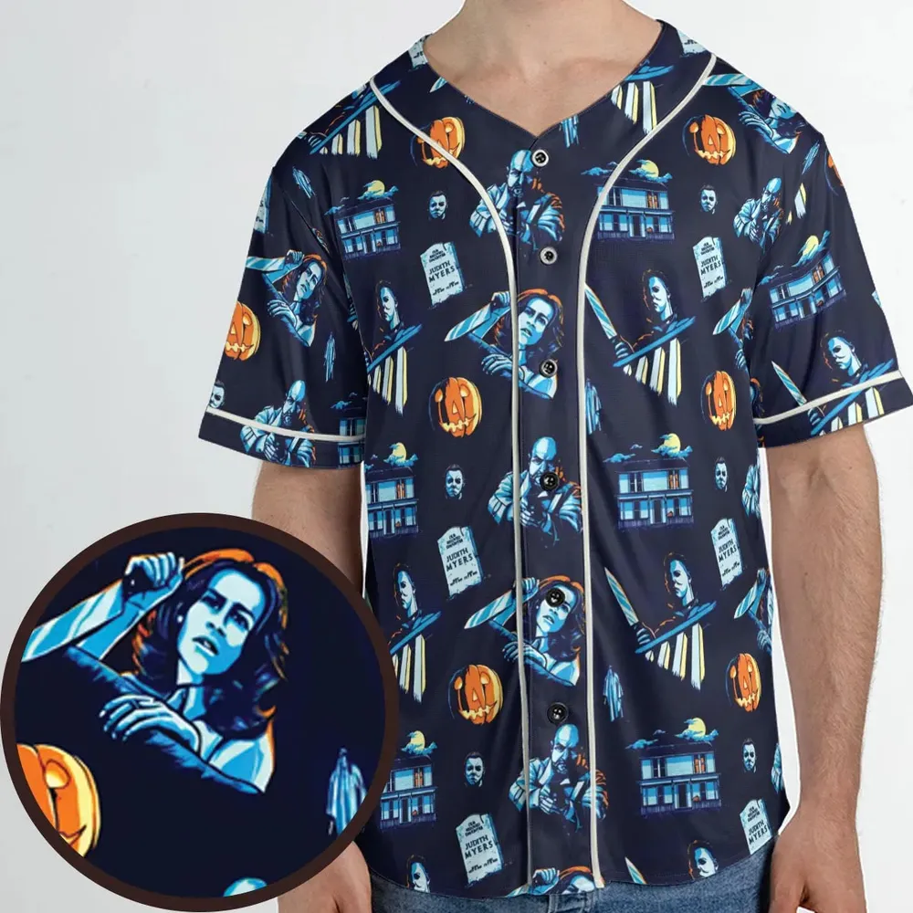 Horror Slasher Michael Myers Halloween Unisex Baseball Jersey - 1