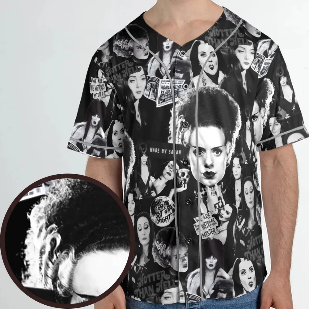 Horror Ladies Slay Collage Classic Horror Movies Unisex Baseball Jersey - 1