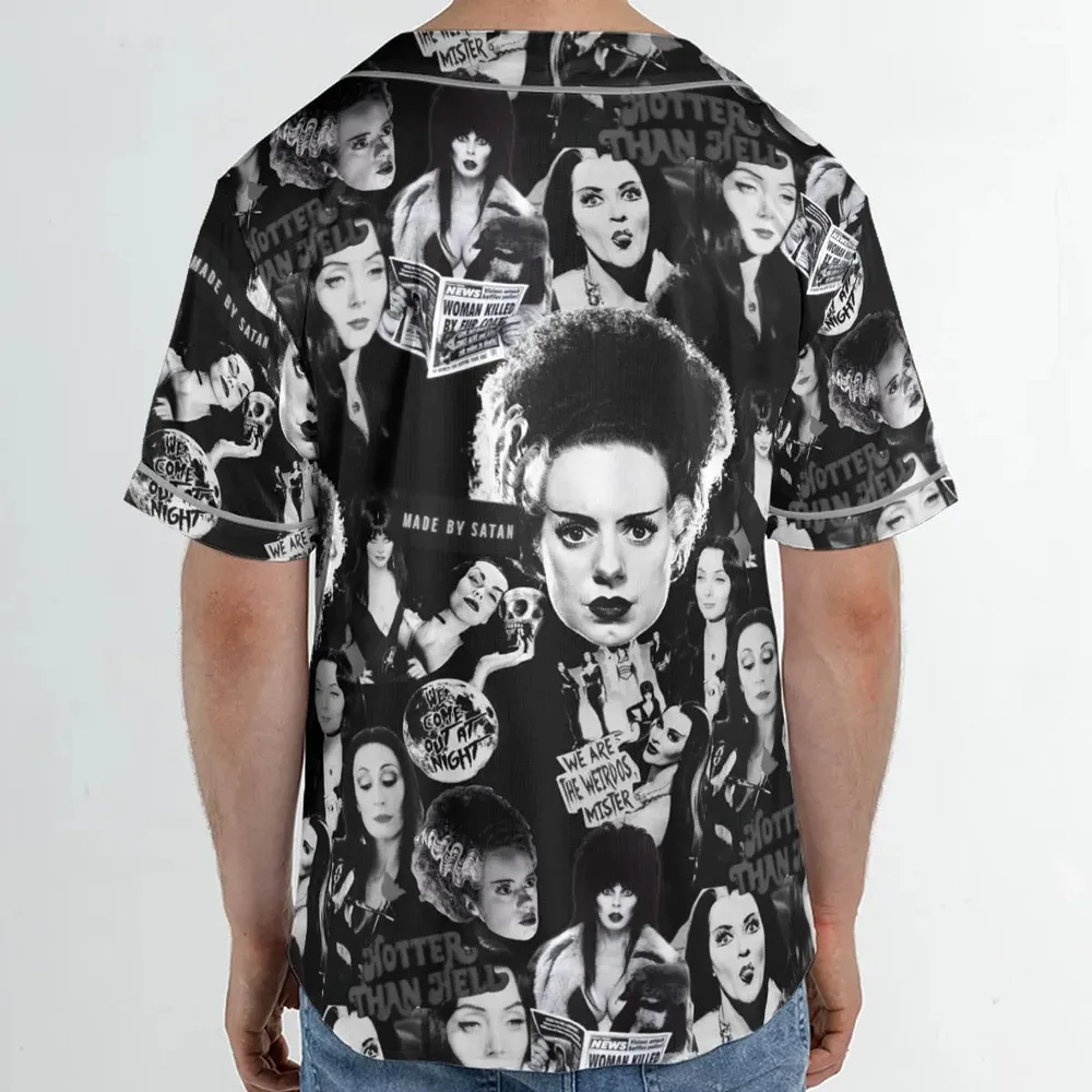 Horror Ladies Slay Collage Classic Horror Movies Unisex Baseball Jersey - 2